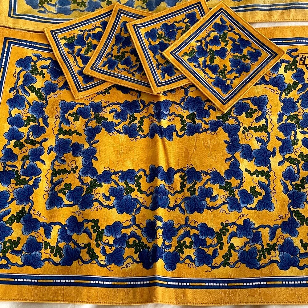 Fabric Placemats and Coaster Set NWOT